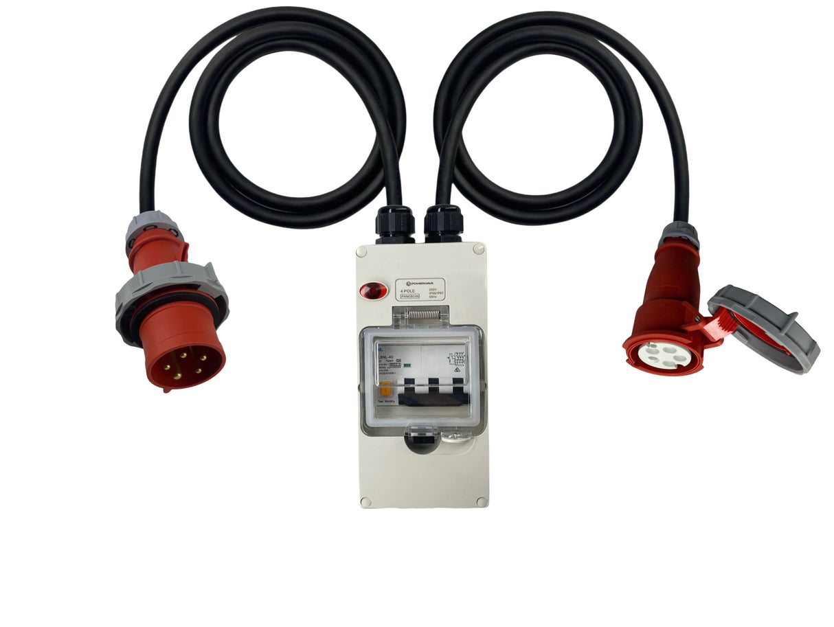 Power Adapter CEEform 32 Amp 5 Pin Three Phase to CEEform 16 Amp 5 pin Socket