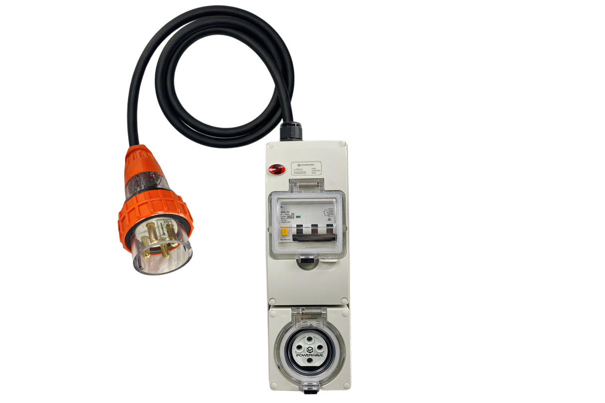 Power Adapter 32 Amp 4 Pin Three Phase to 20 Amp 4 Pin Three Phase Outlet