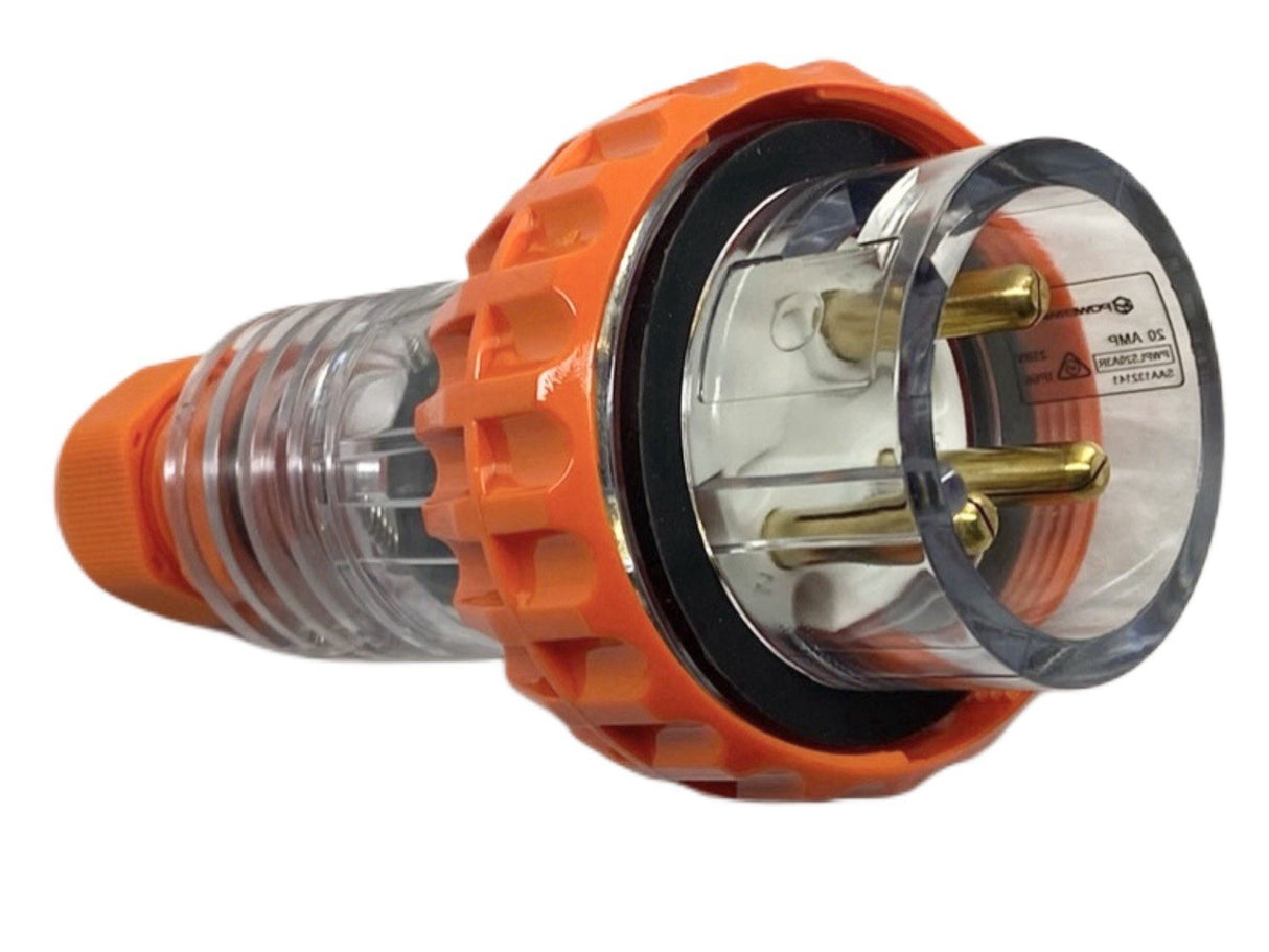 Power Adapter 20 Amp Round 3 Pin Single Phase - 15 Amp 3 Pin Single Phase outlet