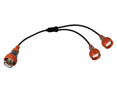 Splitter Lead Adapter 10 Amp 5 Pin 3 Phase to 2 x 10 Amp 3 Pin Single Phase 240V