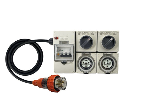 Power Board 20 Amp 5 Pin Three Phase to 2 x 20 Amp 5 pin Three Phase outlets