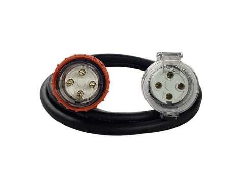 32 Amp 4 Pin Round Three Phase 415V, 10mm² Extension Lead