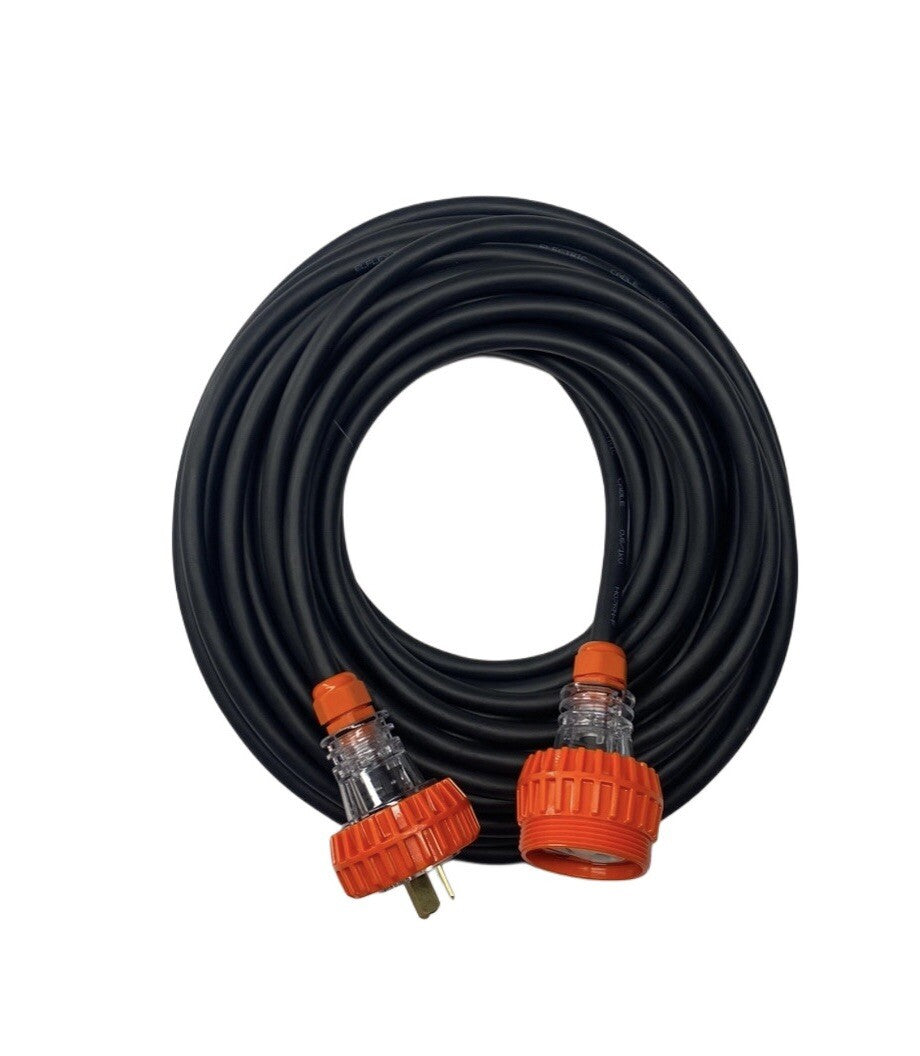 20 Amp Extension Lead Single Phase 3 Flat Pins 10 Metres, 20A, 1 Phase, 10m