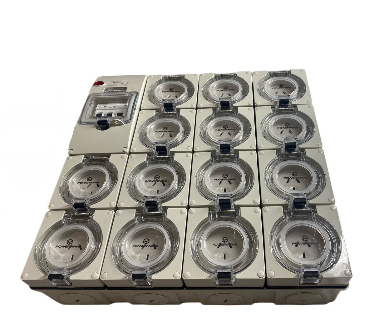 Portable Power board adapter 20 Amp 3 phase 5 pin to 14 x 10A 240v RCBO outlets