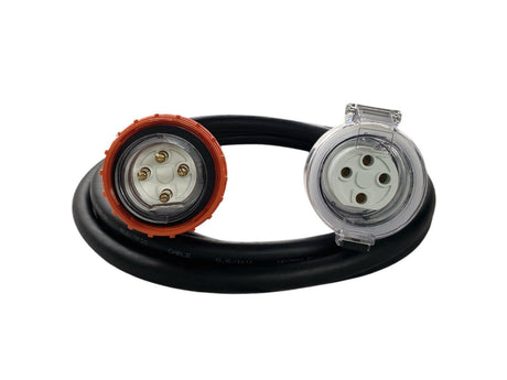 20 Amp 4 Pin Round Three Phase 415V, 6mm² Extension Lead