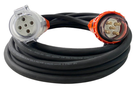 20 Amp 5 Pin 3 Phase, to 10 Amp 5 Pin 3 Phase, 2m Adapter Extension Lead