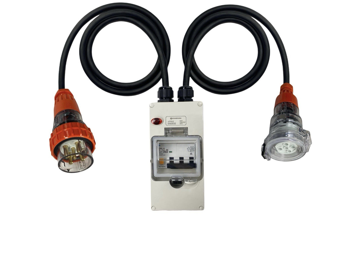 Power Adapter 50 Amp 5 Pin Three Phase to 20 Amp 5 pin Three Phase Socket