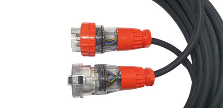 40 Amp 15m Extension Lead, 3 Phase, 5 pin, 415V 40A Heavy Duty Cable 3ph