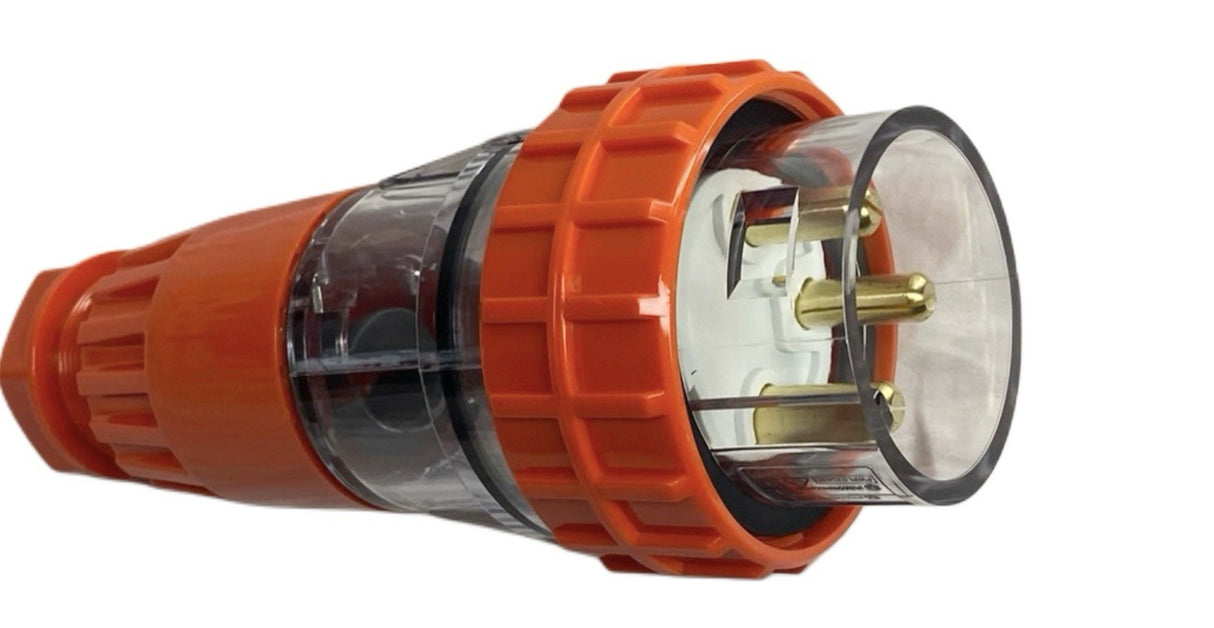 32 Amp 3 Pin Round Single Phase 240V,  6mm² Extension Lead