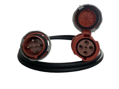 63 Amp 4 Pin Three Phase 415V,  CEEform Extension Lead