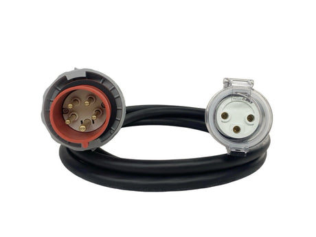 Adapter CEEform 32 Amp 5 Pin to 32 Amp 3 pin Single Phase 240V Extension Lead