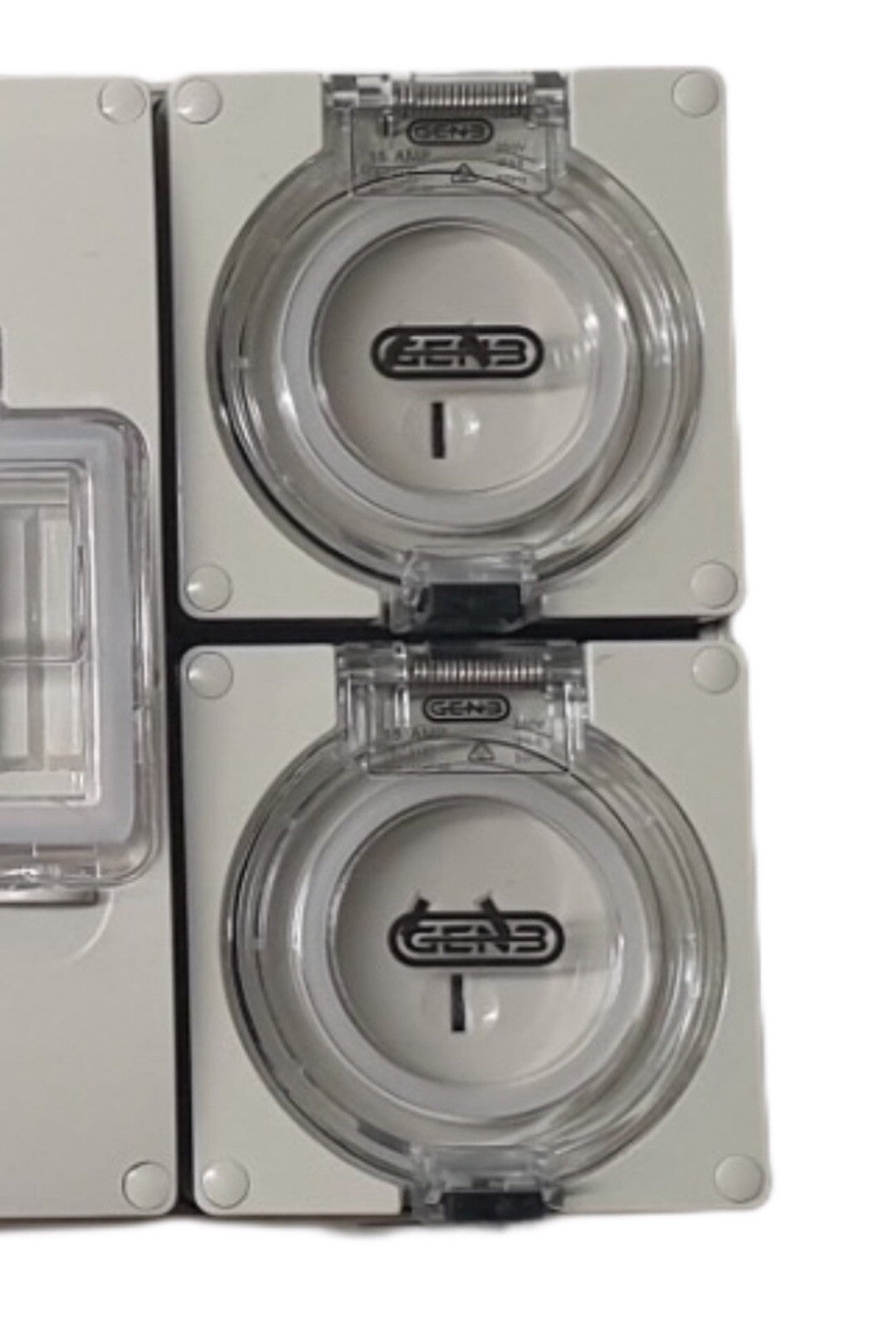 Portable Power board adapter 15 Amp 3 pin to 2 x 240v RCBO 15A outlets