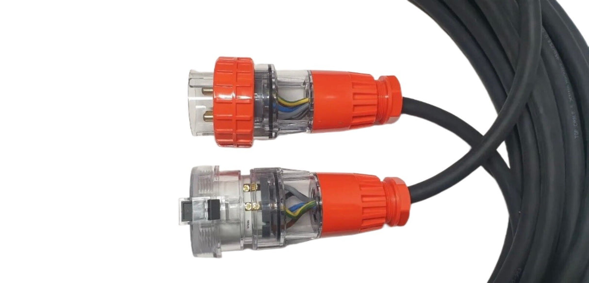 20 Amp 30m Extension Lead, Single Phase, 3 pin, 240V 20A Heavy Duty Cable 1Ph