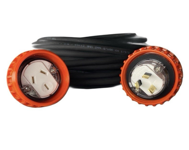 10 Amp 3 Pin Flat Single Phase 240V,  2.5mm² Extension Lead