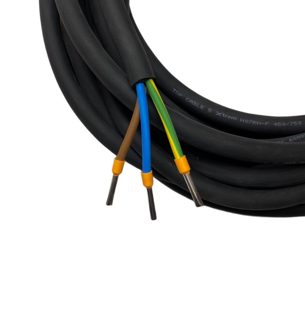 32 Amp 20m appliance Mains Lead, Single Phase, 3 pin, 20mt, Plug and H07 Cable