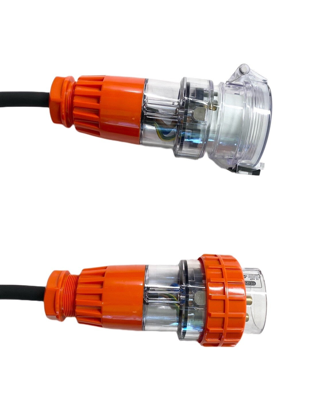 32 Amp 7m Extension Lead, Single Phase, 3 pin, 240V 32A 7mt Rubber Cable 1Ph