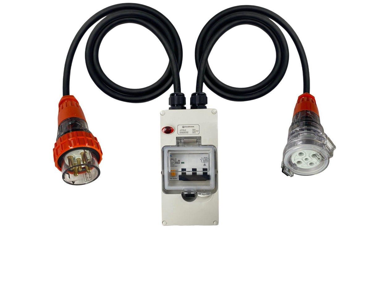 Power Adapter 32 Amp 5 Pin Three Phase to 40 Amp 5 pin Three Phase Socket