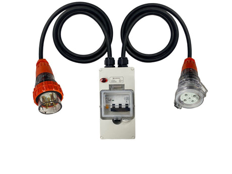 Power Adapter 32 Amp 5 Pin Three Phase to 40 Amp 5 pin Three Phase Socket