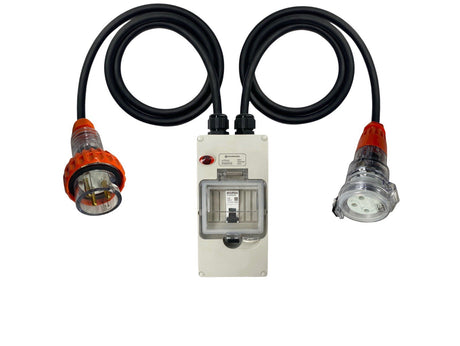 Power Adapter 20 Amp Round 3 Pin Single Phase - 32 Amp 3 pin Single Phase Socket