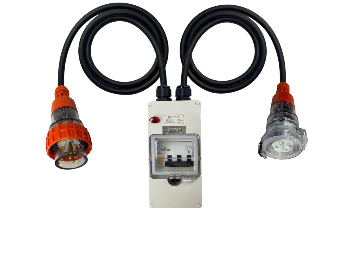 Power Adapter 10 Amp 5 Pin Three Phase to 20 Amp 5 pin Three Phase Socket