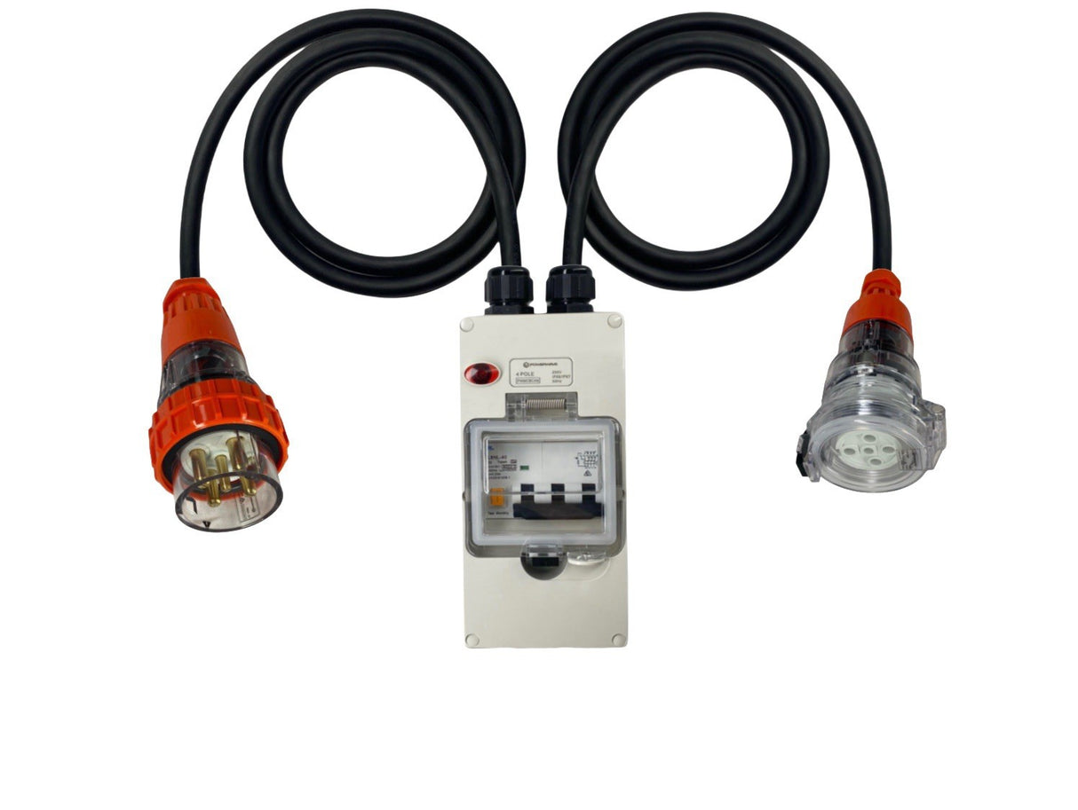 Power Adapter 50 Amp 5 Pin Three Phase to 10 Amp 5 pin Three Phase Socket