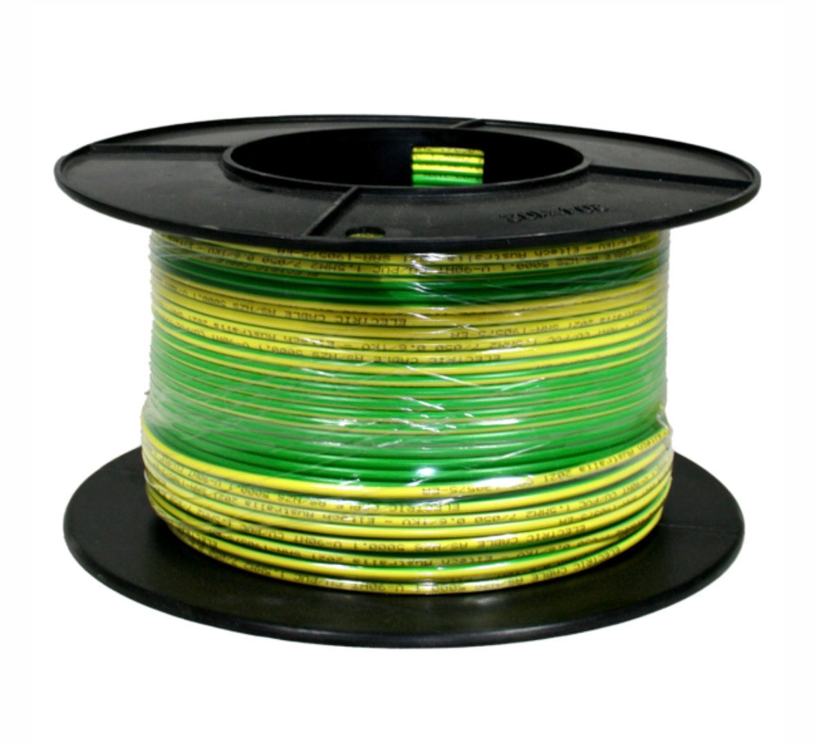 1.5mm Building Wire Cable Green & Yellow (Earth) 100 Metre Drum