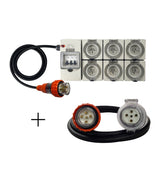 BUNDLE | 20A 5 Pin to 6 x 15A 3 Pin Board + 20A 5 Pin 10m Extension Lead