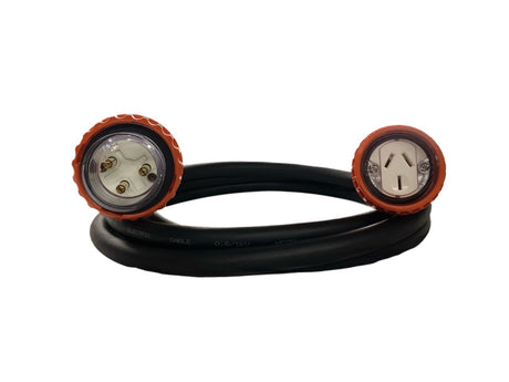 Adapter 20 Amp 3 Pin Round to 20 Amp 3 pin Flat Single Phase Extension Lead