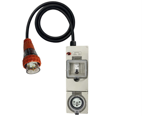 Power Adapter 32 Amp 3 Pin Single Phase - 20 Amp Round 3 Pin Single Phase outlet