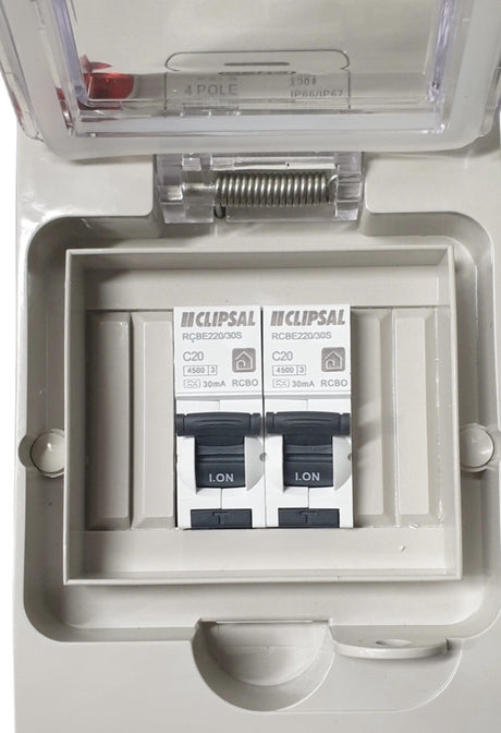 Portable Power board 32 Amp 3 phase 5 pin supply to 2 x 240v 15 Amp RCBO outlets