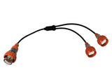 Splitter Lead Adapter 10 Amp 5 Pin 3 Phase to 2 x 10 Amp 3 Pin Single Phase 240V
