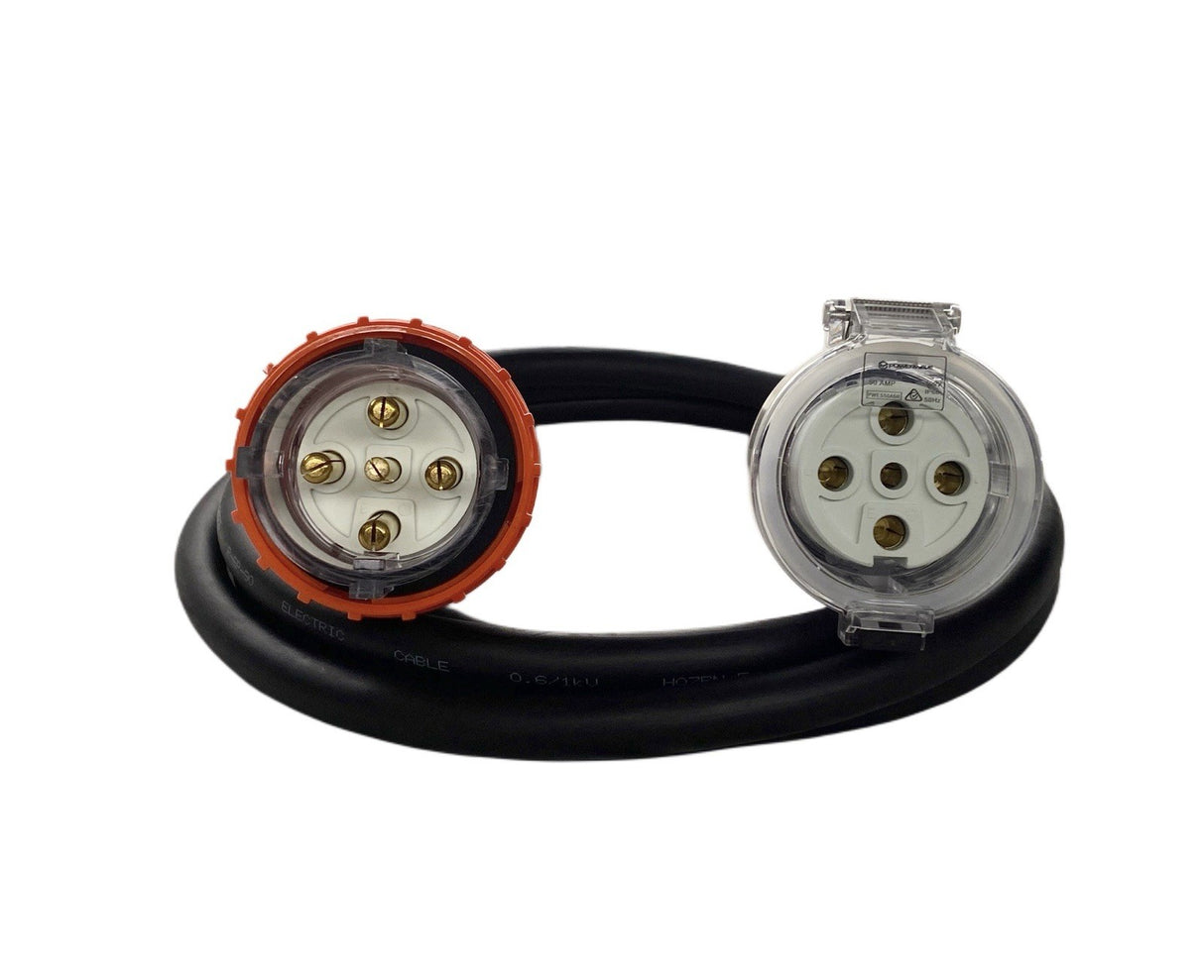 50 Amp 5 Pin Round Three Phase 415V,  10mm² Extension Lead