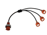 Splitter Lead Adapter CEEform 16 Amp 5 Pin to 3 x 15 Amp Flat 3 Pin Single Phase