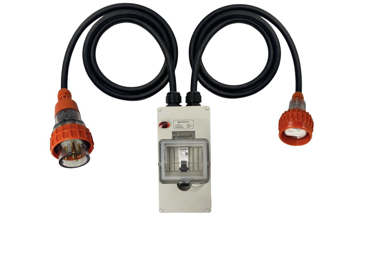 Power Adapter 10 Amp 5 Pin Three Phase to 10 Amp 3 pin Single Phase Socket