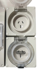 Portable Power board 20 Amp 3 phase 5 pin supply to 2 x 240v 15 Amp RCBO outlets