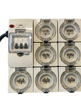 Portable Power board adapter 32 Amp 3 phase 5 pin to 7 x 15A 240v RCBO outlets