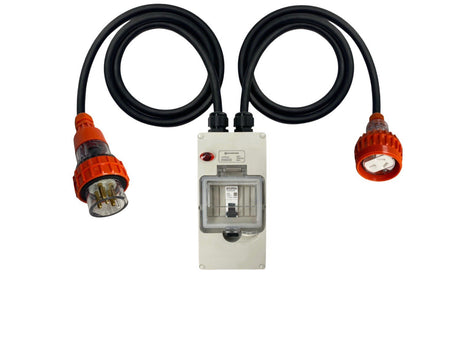 Power Adapter 20 Amp 5 Pin Three Phase to 20 Amp flat 3 pin Single Phase Socket