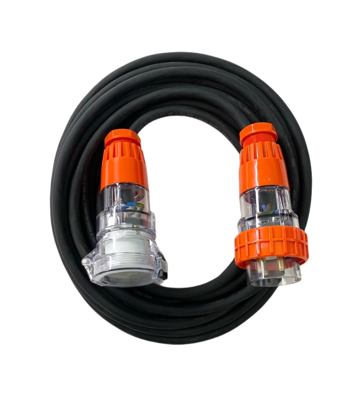 10 Amp 2m Extension Lead, 3 Phase, 5 pin, 415V 10A Heavy Duty Cable 3ph