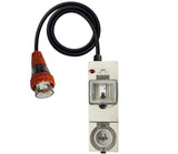 Power Adapter 32 Amp 3 Pin Single Phase to 20 Amp Flat 3 Pin Single Phase outlet