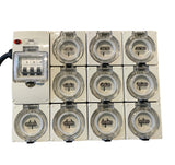 Portable Power board adapter 32 Amp 3 phase 5 pin to 10 x 15A 240v RCBO outlets