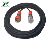 10 Amp 25m Extension Lead, 3 Phase, 4 pin, 415V 10A Heavy Duty Cable 3ph
