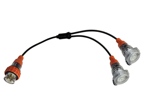 Splitter Lead Adapter 20 Amp 5 Pin 3 Phase to 2 x 20 Amp 3 Pin Single Phase 240V