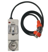 Portable Power board 32 Amp 3 phase 5 pin supply to 1 x 240v 15 Amp RCBO outlet