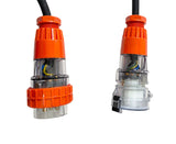 32 Amp 7m Extension Lead, 3 Phase, 5 pin, 415V 32A 7mt Cable 4.0mm² Rubber 3ph