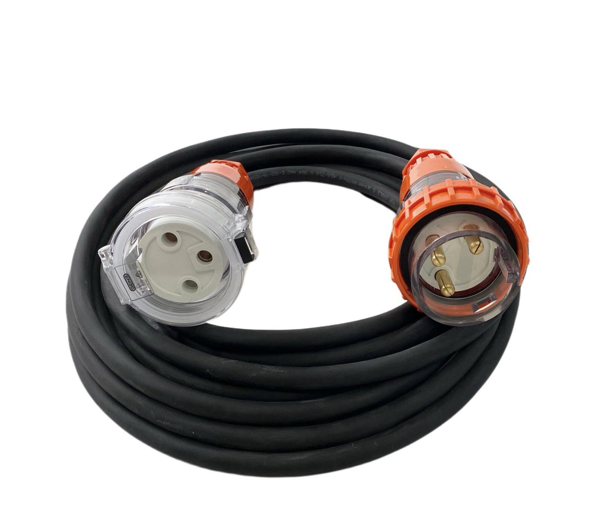 32 Amp 5m Extension Lead, Single Phase, 3 pin, 240V 32A 5mt Rubber Cable 1Ph