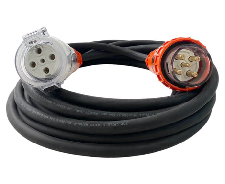 20 Amp 2m Extension Lead, 3 Phase, 5 pin, 415V 20A 2mt Cable 3ph