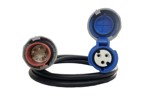 Adapter CEEform 32 Amp 5 Pin to CEEform 32 Amp 3 pin 240V Extension Lead