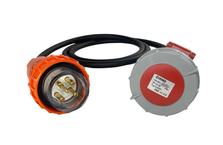 Adapter Lead 5 Pin 32 Amp Australian Plug to 5 Pin 32 Amp Cee Form Socket