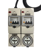 Power Board 5 Pin 20A to 2 x 5 Pin 20A RCBO Protected Outlets