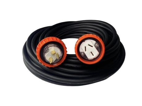 20 Amp Extension Lead Single Phase 3 Flat Pins 20 Metres, 20A, 1 Phase, 20m